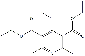 2,6-Dimethyl-4-propyl-pyridine-3,5-dicarboxylic acid diethyl ester Struktur