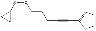 Cyclopropyl 5-(2-thienyl)-4-pentynyloxycarbene Struktur