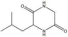 2-Isobutyl-3,6-piperazinedione Struktur