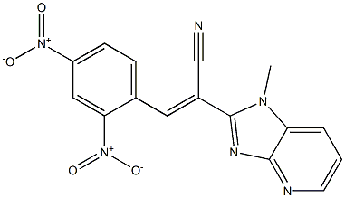 3-(2,4-Dinitrophenyl)-2-[1-methyl-1H-imidazo[4,5-b]pyridin-2-yl]propenenitrile Struktur