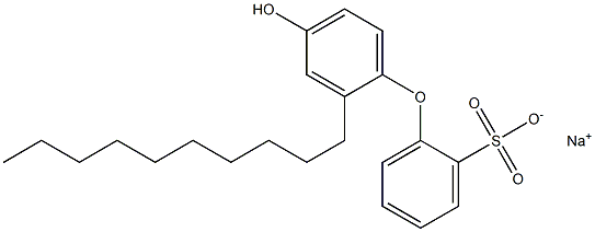 4'-Hydroxy-2'-decyl[oxybisbenzene]-2-sulfonic acid sodium salt Struktur