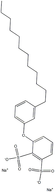 3'-Dodecyl[oxybisbenzene]-2,3-disulfonic acid disodium salt Struktur