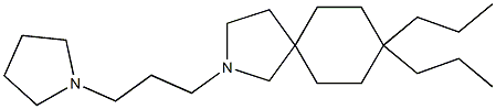 8,8-Dipropyl-2-[3-(1-pyrrolidinyl)propyl]-2-azaspiro[4.5]decane Struktur