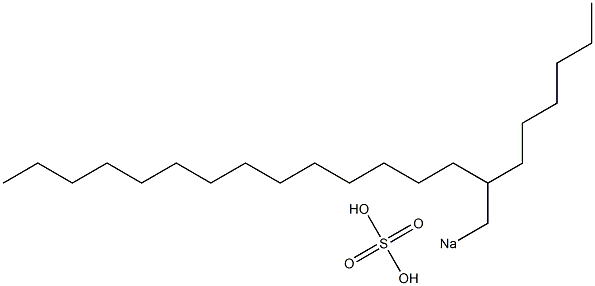 Sulfuric acid 2-hexylhexadecyl=sodium salt Struktur