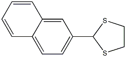 Naphthalene-2-carbaldehyde ethane-1,2-diyl dithioacetal Struktur