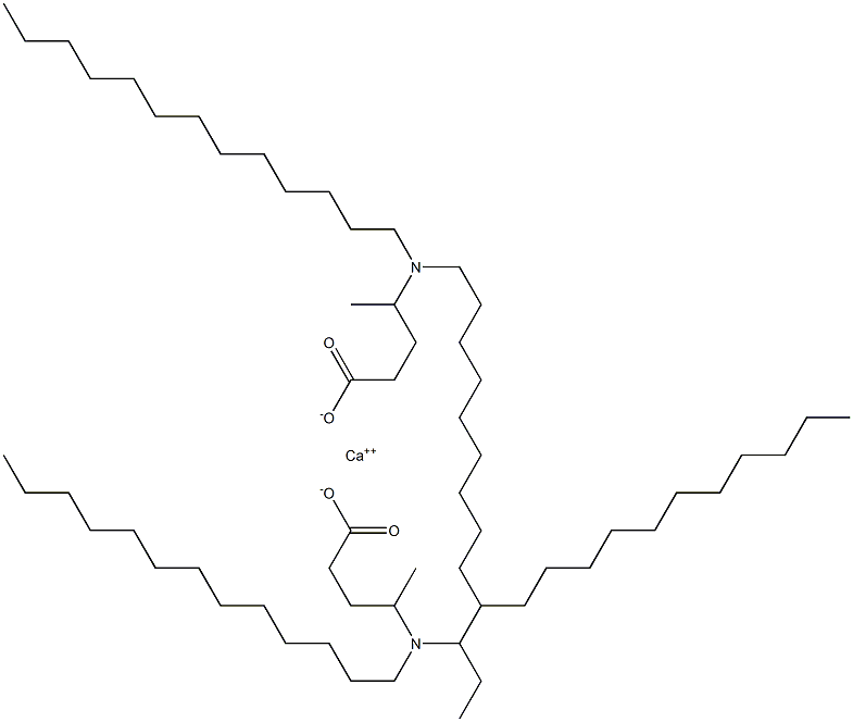 Bis[4-(ditridecylamino)valeric acid]calcium salt Struktur