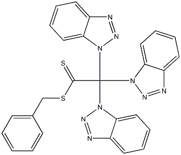 Tris(1H-benzotriazol-1-yl)dithioacetic acid benzyl ester Struktur