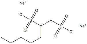 1,2-Heptanedisulfonic acid disodium salt Struktur