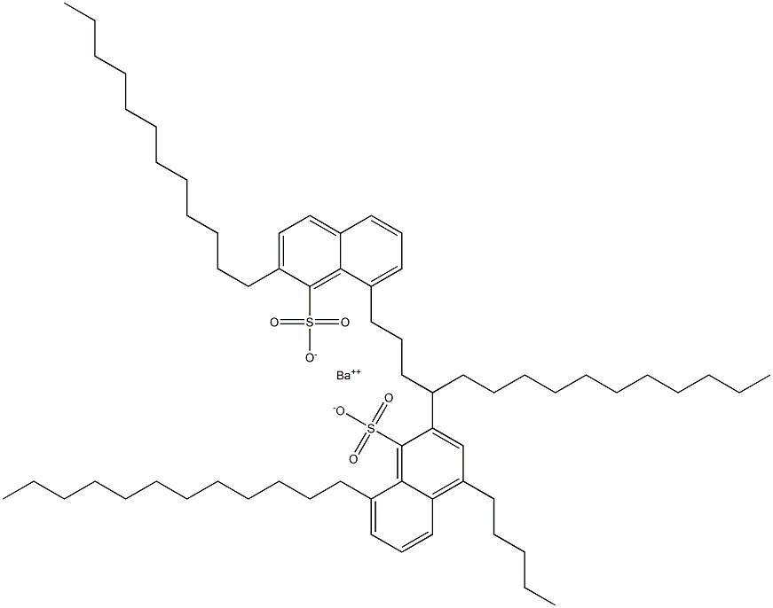 Bis(2,8-didodecyl-1-naphthalenesulfonic acid)barium salt Struktur