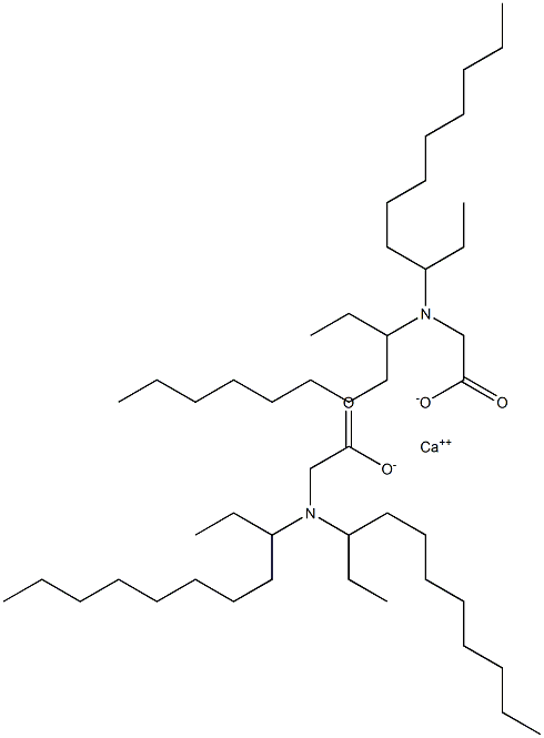 Bis[N,N-bis(1-ethylnonyl)glycine]calcium salt Struktur