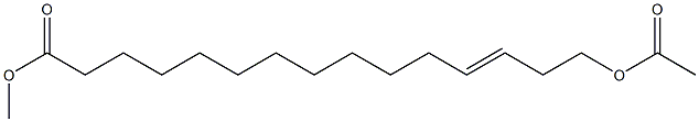 15-Acetoxy-12-pentadecenoic acid methyl ester Struktur