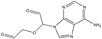 2'-(6-Amino-9H-purin-9-yl)(2,2'-oxybisacetaldehyde) Struktur