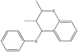 3,4-Dihydro-2-methyl-3-methyl-4-(phenylthio)-2H-1-benzothiopyran Struktur