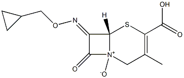 7-[(E)-(Cyclopropylmethoxy)imino]-3-methyl-4-carboxycepham-3-ene 1-oxide Struktur