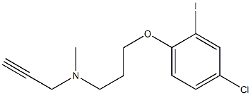 N-Methyl-N-(2-propynyl)-3-(2-iodo-4-chlorophenoxy)propylamine Struktur