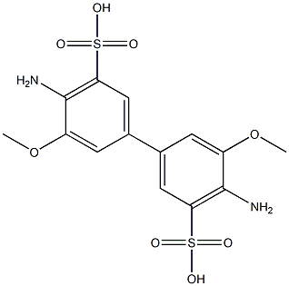 4,4'-Diamino-3,3'-dimethoxybiphenyl-5,5'-disulfonic acid Struktur