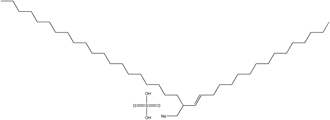 Sulfuric acid 2-(1-hexadecenyl)docosyl=sodium ester salt Struktur