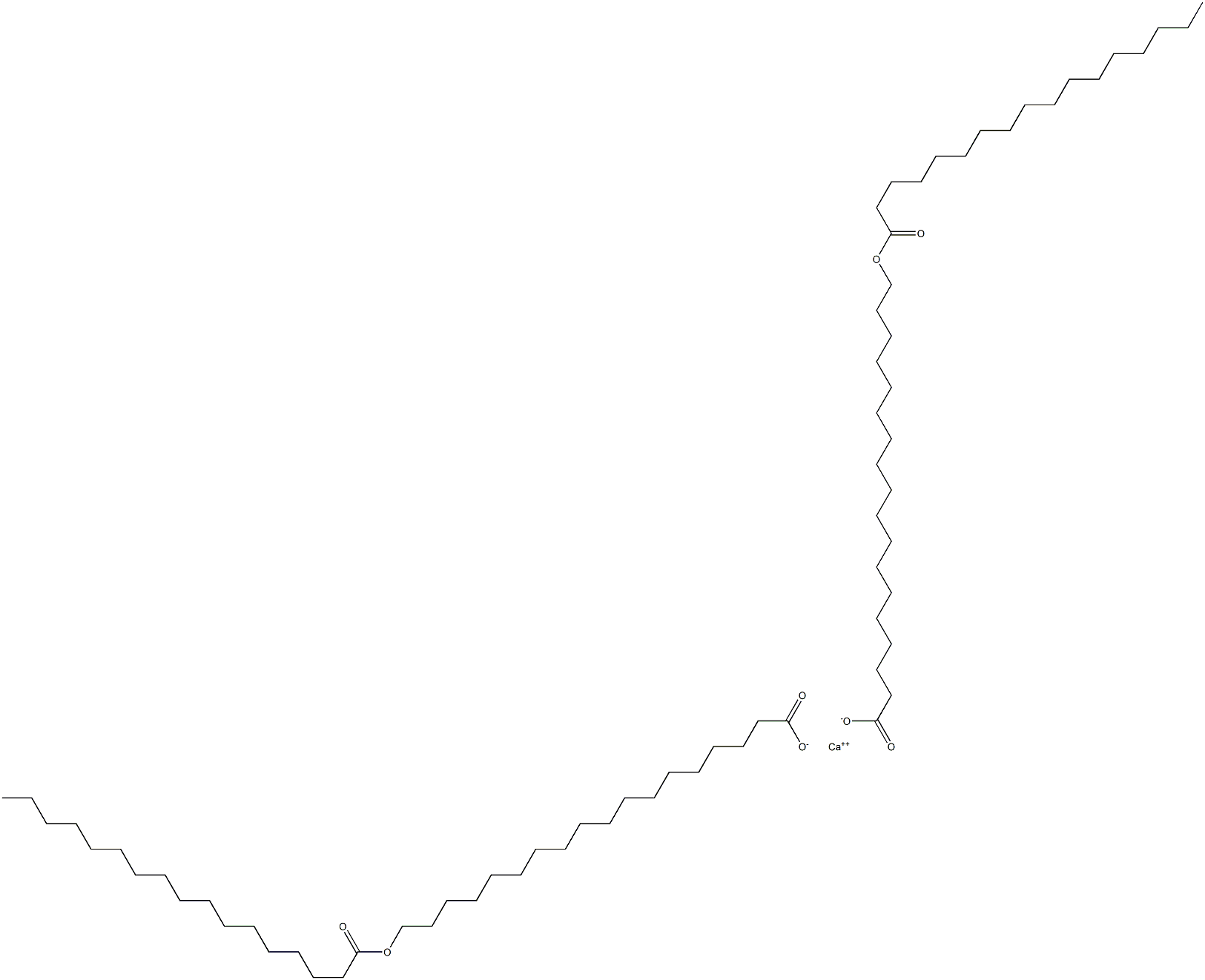 Bis(18-heptadecanoyloxyoctadecanoic acid)calcium salt Struktur