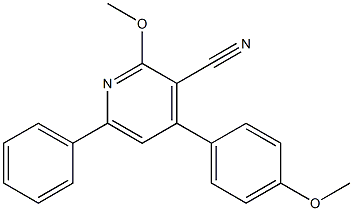 2-Methoxy-4-(4-methoxyphenyl)-6-phenylpyridine-3-carbonitrile Struktur