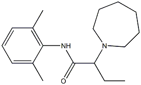 N-(2,6-Dimethylphenyl)-2-[(hexahydro-1H-azepin)-1-yl]butanamide Struktur