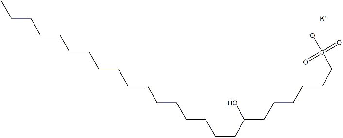 7-Hydroxytetracosane-1-sulfonic acid potassium salt Struktur