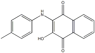 2-Hydroxy-3-(4-methylphenyl)amino-1,4-naphthoquinone Struktur