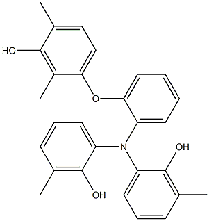 N,N-Bis(2-hydroxy-3-methylphenyl)-2-(3-hydroxy-2,4-dimethylphenoxy)benzenamine Struktur