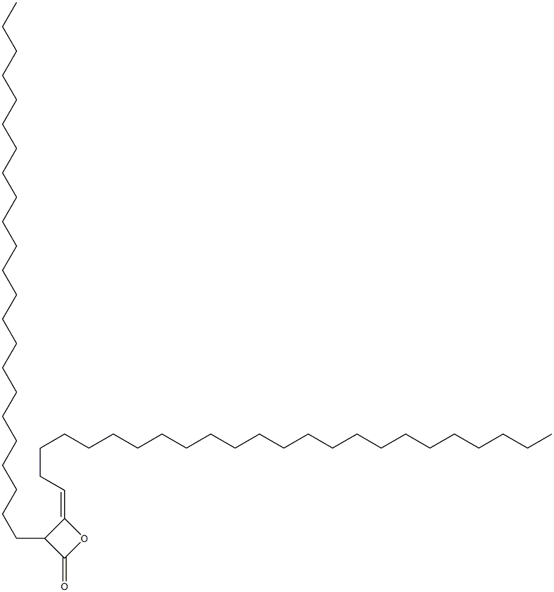 3-Tricosyl-4-(tetracosan-1-ylidene)oxetan-2-one Struktur