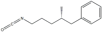 (-)-[(S)-5-Isocyanato-2-methylpentyl]benzene Struktur