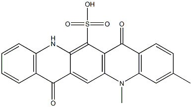 5,7,12,14-Tetrahydro-10,12-dimethyl-7,14-dioxoquino[2,3-b]acridine-6-sulfonic acid Struktur