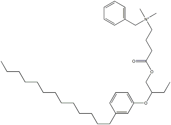 N,N-Dimethyl-N-benzyl-N-[3-[[2-(3-tridecylphenyloxy)butyl]oxycarbonyl]propyl]aminium Struktur