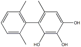 4-(2,6-Dimethylphenyl)-5-methylbenzene-1,2,3-triol Struktur