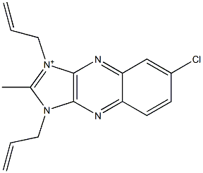 6-Chloro-2-methyl-1,3-bis(2-propenyl)-1H-imidazo[4,5-b]quinoxalin-3-ium Struktur