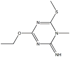 1-Methyl-4-ethoxy-6-(methylthio)-1,3,5-triazin-2(1H)-imine Struktur