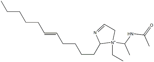 1-[1-(Acetylamino)ethyl]-1-ethyl-2-(5-undecenyl)-3-imidazoline-1-ium Struktur