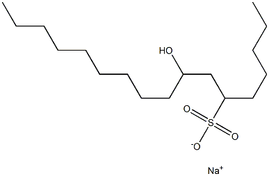 8-Hydroxyheptadecane-6-sulfonic acid sodium salt Struktur