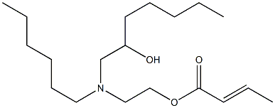 Crotonic acid 2-[N-hexyl-N-(2-hydroxyheptyl)amino]ethyl ester Struktur