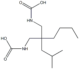 Dicarbamic acid 2-butyl-2-isobutyl-1,3-propanediyl ester Struktur