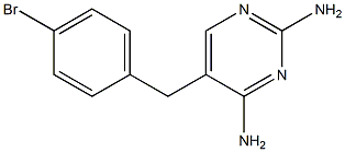 2,4-Diamino-5-[4-bromobenzyl]pyrimidine Struktur