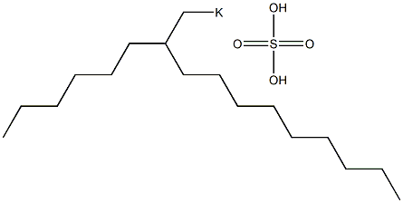 Sulfuric acid 2-hexylundecyl=potassium salt Struktur