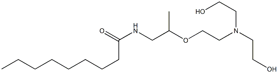 N-[2-[2-[Bis(2-hydroxyethyl)amino]ethoxy]propyl]nonanamide Struktur