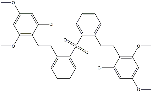 [2-(2-Chloro-4,6-dimethoxyphenyl)ethyl]phenyl sulfone Struktur