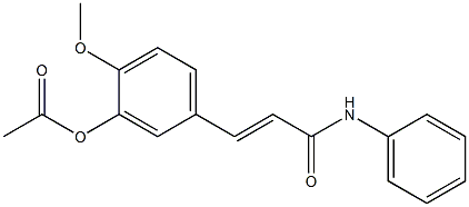 N-Phenyl-3-(3-acetoxy-4-methoxyphenyl)propenamide Struktur