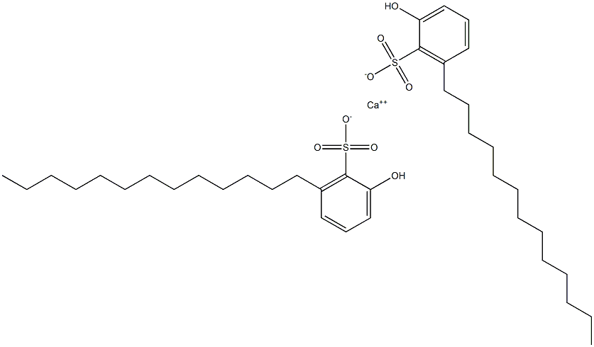 Bis(2-hydroxy-6-tridecylbenzenesulfonic acid)calcium salt Struktur