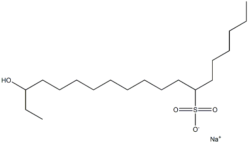 17-Hydroxynonadecane-7-sulfonic acid sodium salt Struktur