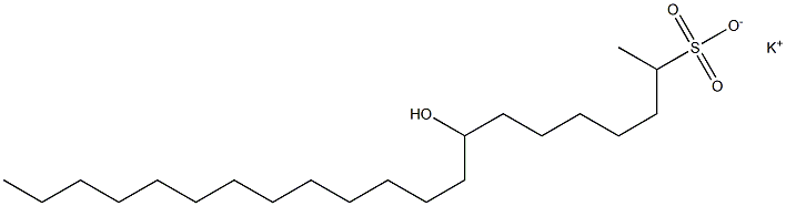 8-Hydroxyhenicosane-2-sulfonic acid potassium salt Struktur