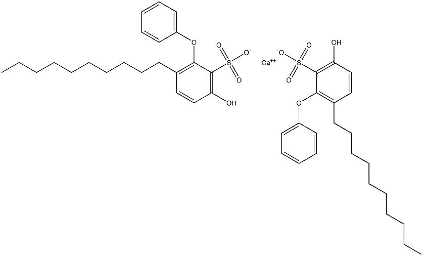 Bis(3-hydroxy-6-decyl[oxybisbenzene]-2-sulfonic acid)calcium salt Struktur