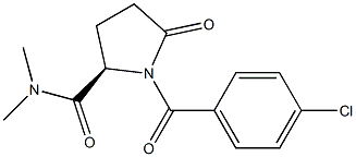 (2R)-1-(4-Chlorobenzoyl)-N,N-dimethyl-5-oxo-2-pyrrolidinecarboxamide Struktur