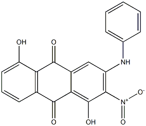 2-Anilino-4,8-dihydroxy-3-nitroanthraquinone Struktur