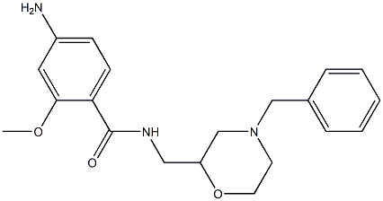 N-(4-Benzylmorpholin-2-ylmethyl)-4-amino-2-methoxybenzamide Struktur